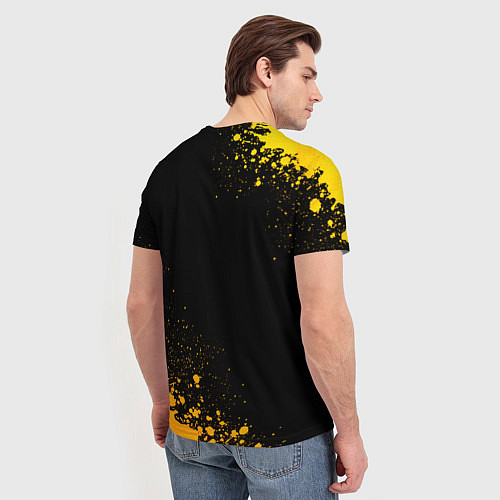 Мужская футболка Portal - gold gradient: надпись, символ / 3D-принт – фото 4