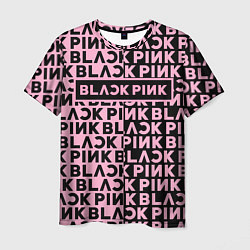 Мужская футболка Blackpink - pink text