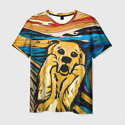 Мужская футболка Крик собаки