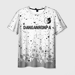 Мужская футболка Danganronpa glitch на светлом фоне: символ сверху