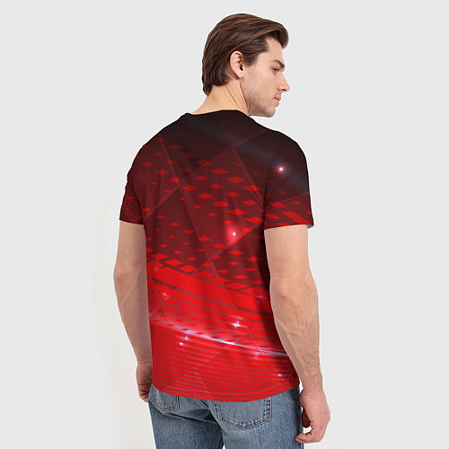 Мужская футболка Rose Blackpink red / 3D-принт – фото 4