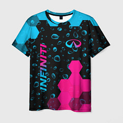 Мужская футболка Infiniti - neon gradient: надпись, символ
