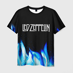 Мужская футболка Led Zeppelin blue fire