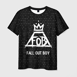 Мужская футболка Fall Out Boy glitch на темном фоне