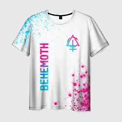 Футболка мужская Behemoth neon gradient style: надпись, символ, цвет: 3D-принт