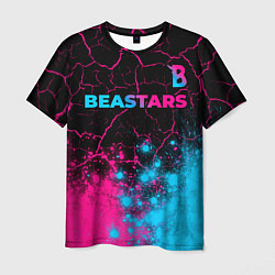 Мужская футболка Beastars - neon gradient: символ сверху