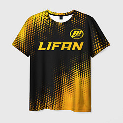 Мужская футболка Lifan - gold gradient: символ сверху