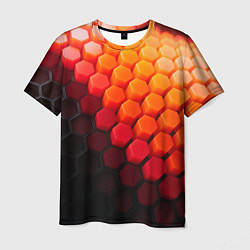 Мужская футболка Hexagon orange