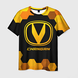 Мужская футболка Changan - gold gradient