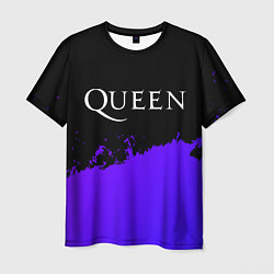 Мужская футболка Queen purple grunge