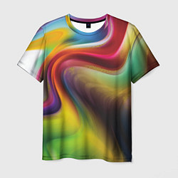Футболка мужская Rainbow waves, цвет: 3D-принт