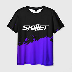 Мужская футболка Skillet purple grunge