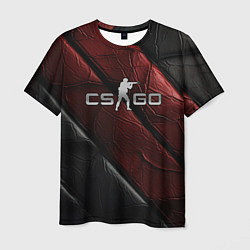 Мужская футболка CS GO dark red texture