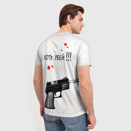 Мужская футболка Юморной выстрел / 3D-принт – фото 4