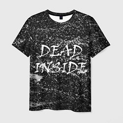 Мужская футболка Dead Inside надпись и брызги