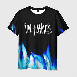 Мужская футболка In Flames blue fire