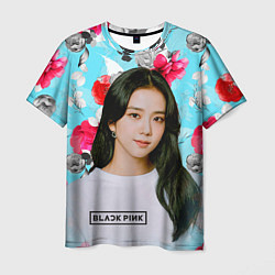 Футболка мужская Jennie Kim Blackpink flowers, цвет: 3D-принт