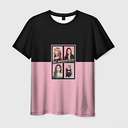 Мужская футболка Черно-розовые K-pop группа