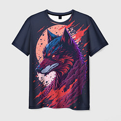 Мужская футболка Нейросетевой волк