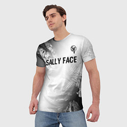 Футболка мужская Sally Face glitch на светлом фоне: символ сверху, цвет: 3D-принт — фото 2