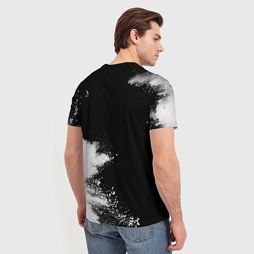 Мужская футболка System of a Down и рок символ на темном фоне / 3D-принт – фото 4
