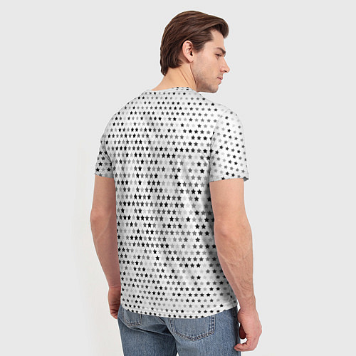 Мужская футболка Blink 182 glitch на светлом фоне: надпись, символ / 3D-принт – фото 4