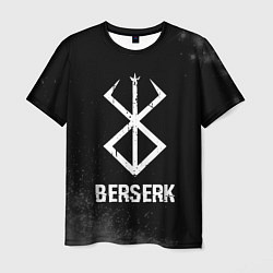 Мужская футболка Berserk glitch на темном фоне