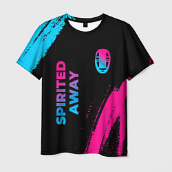 Мужская футболка Spirited Away - neon gradient: надпись, символ