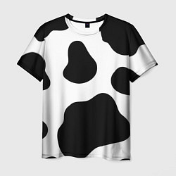 Мужская футболка Принт - пятна коровы