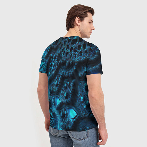 Мужская футболка Cyberpunk ice blue / 3D-принт – фото 4