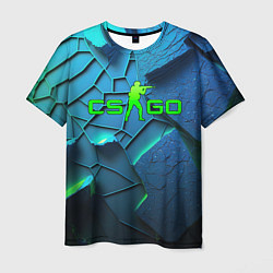 Мужская футболка CS GO blue green style