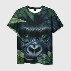 Мужская футболка Крупная морда гориллы
