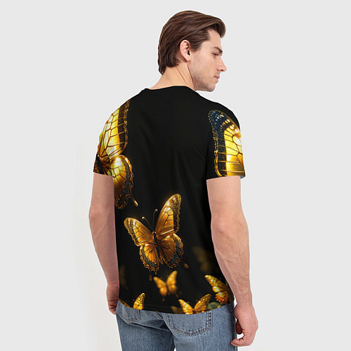 Мужская футболка Девушка королева бабочек / 3D-принт – фото 4