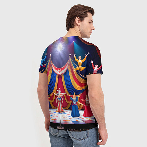 Мужская футболка Слон с цирке / 3D-принт – фото 4