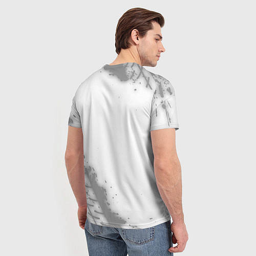 Мужская футболка Zotye speed на светлом фоне со следами шин: надпис / 3D-принт – фото 4