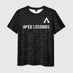 Мужская футболка Apex Legends glitch на темном фоне: символ сверху