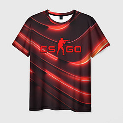 Футболка мужская CS GO red neon, цвет: 3D-принт