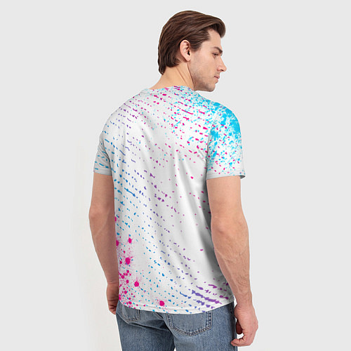 Мужская футболка Placebo neon gradient style: надпись, символ / 3D-принт – фото 4