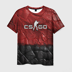 Мужская футболка CS GO red black texture