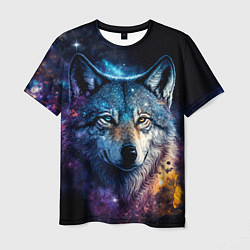 Мужская футболка Космический звездный волк