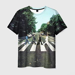 Футболка мужская The Beatles альбом Abbey Road, цвет: 3D-принт
