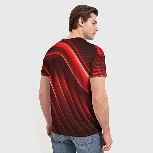Мужская футболка CS GO red abstract / 3D-принт – фото 4
