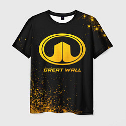 Мужская футболка Great Wall - gold gradient