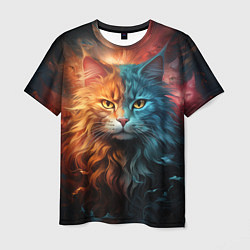 Мужская футболка Сердитый котик