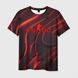 Футболка мужская CSGO red abstract, цвет: 3D-принт