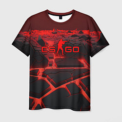 Мужская футболка CS GO red neon texture