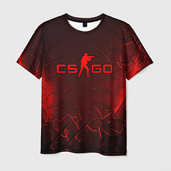 Мужская футболка CSGO logo dark red