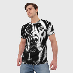 Футболка мужская Лабродор мой друг, цвет: 3D-принт — фото 2