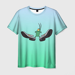 Мужская футболка Планктон в тягах бархатных