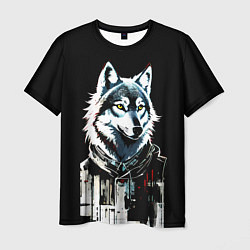 Мужская футболка Волк - графика